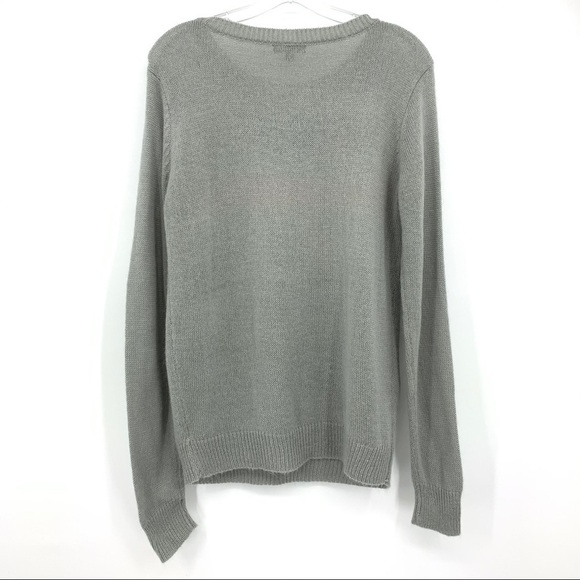 Pretty Rebellious Gray City Graphic Crewneck Pullover Sweater Size Large - Picture 4 of 8